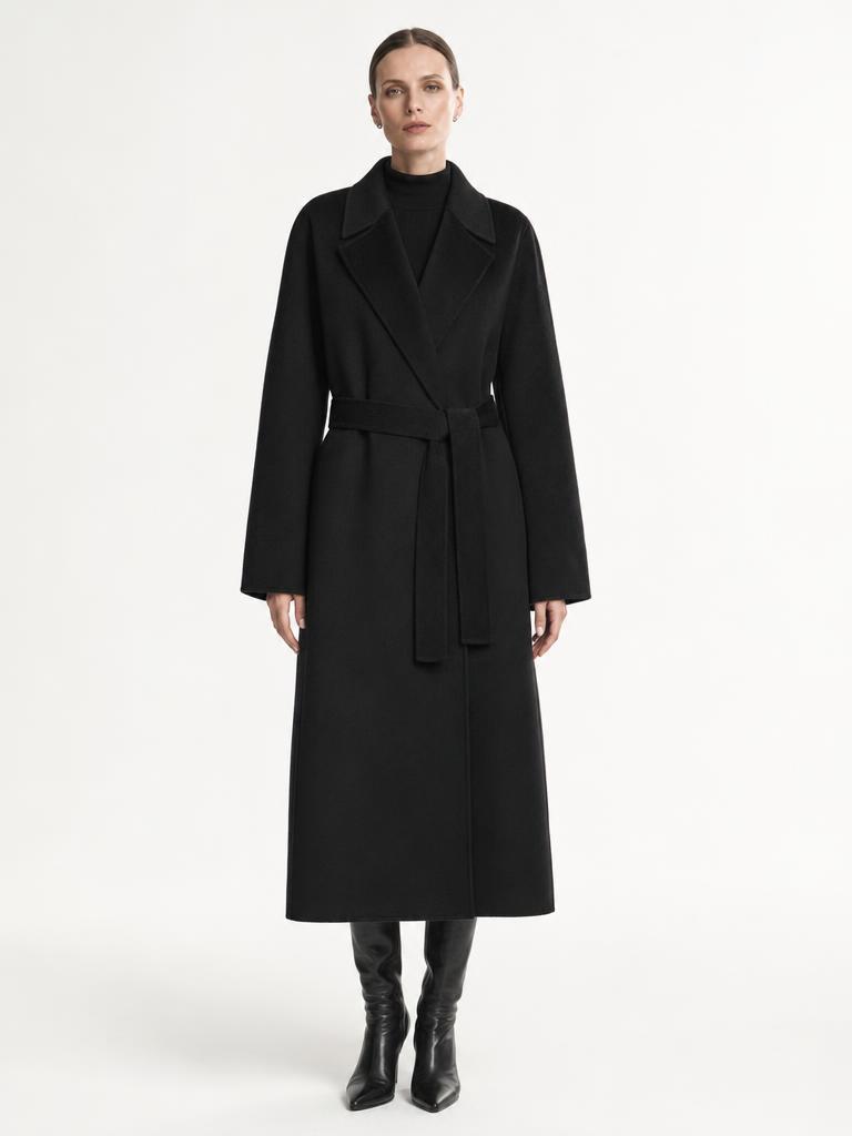 The Veranda Belted Coat in Black