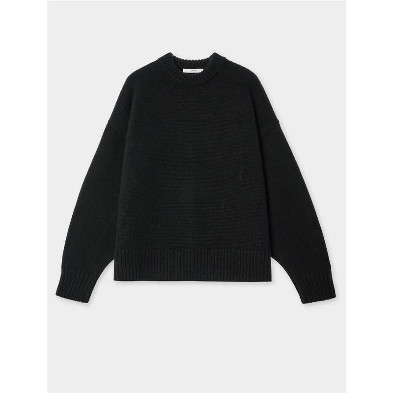 The Vale Cashmere Crewneck in Black