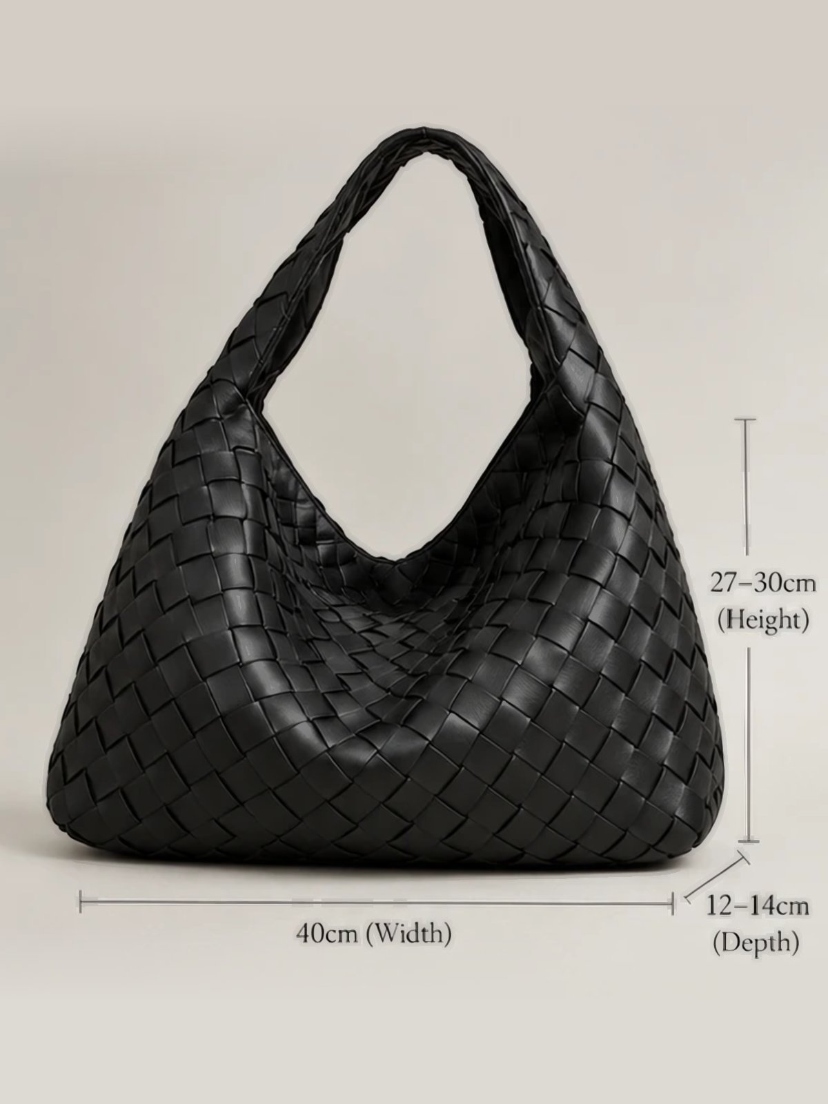 The Cove Woven Hobo in Black, view 10